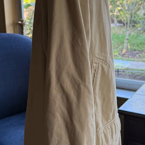 Vintage Lands End Chore Barn Coat Plaid Lining Corduroy Collar Cuff Women’s XL - Picture 2 of 6